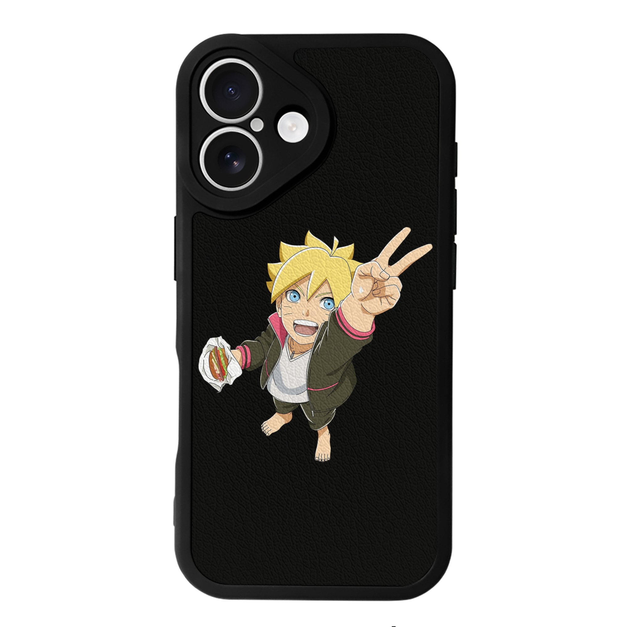 （画像用） NARUTO -ナルト- うずまき ボルト Uzumaki Boruto 【iPhone 16シリーズ対応】シリコンスマホケース（レザー調） 材質：シリコン